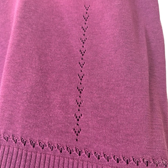 Eddie Bauer Dressy Silk Linen Blend Purple Knit Tank Top - Picture 6 of 11